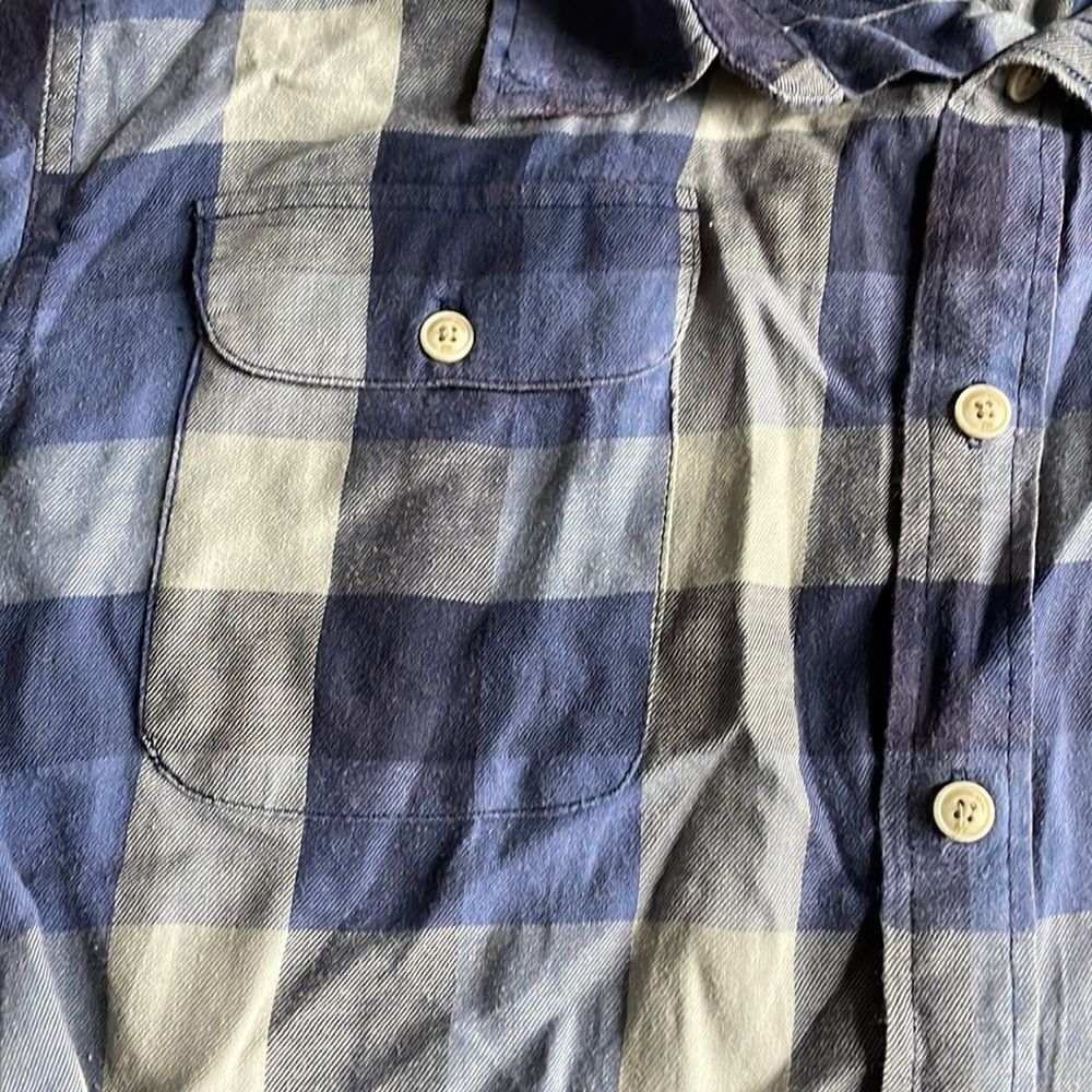 Normal Brand Blue & Gray Plaid Button Down - Picture 4 of 7